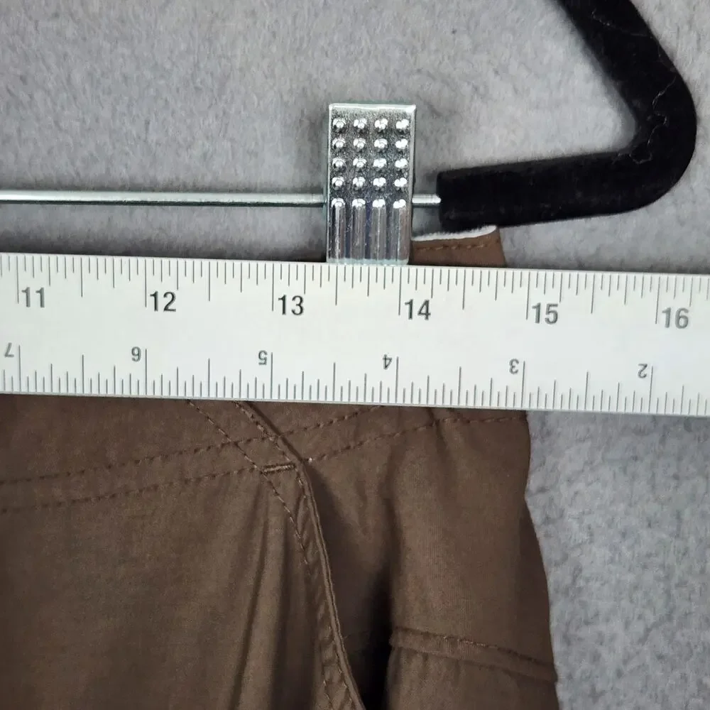 Mountain Hardwear Pants Womens 6 Brown Lined Cargo Hiking Belted Drawcord Hem
